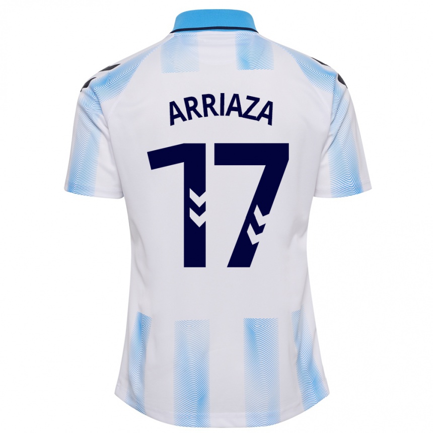 Vyrai Pablo Arriaza #17 Balta Mėlyna Namų Marškinėliai 2023/24 T-Shirt