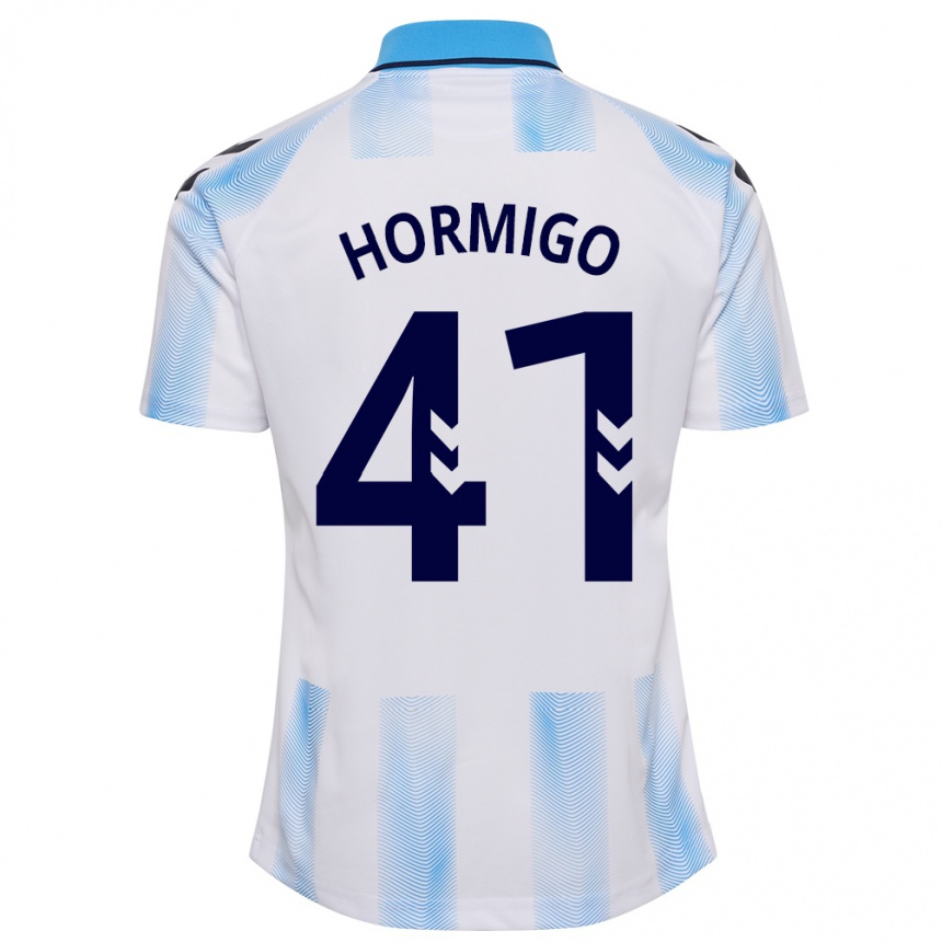 Vyrai Cintia Hormigo #41 Balta Mėlyna Namų Marškinėliai 2023/24 T-Shirt