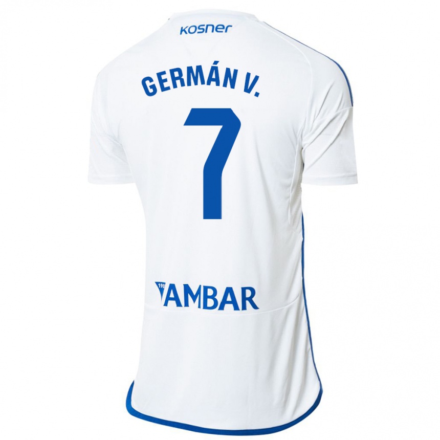 Vyrai German Valera #7 Baltas Namų Marškinėliai 2023/24 T-Shirt