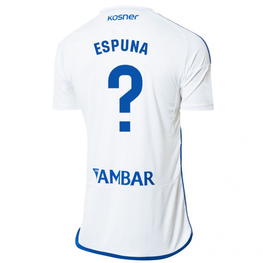 Vyrai Nico Espuña #0 Baltas Namų Marškinėliai 2023/24 T-Shirt