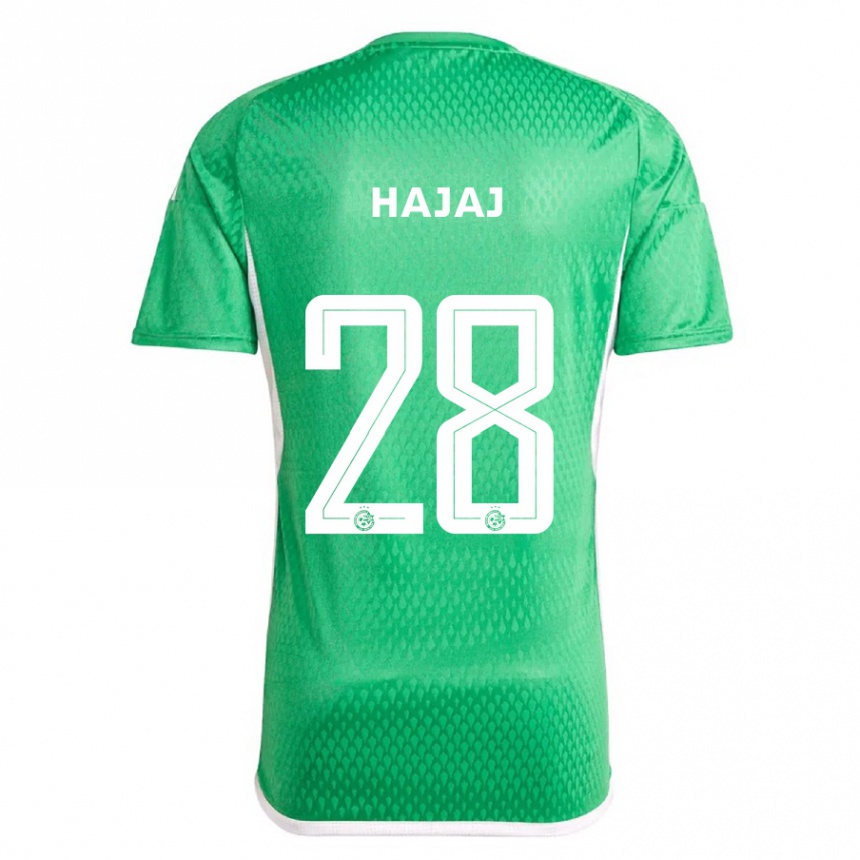 Vyrai Ilay Hajaj #28 Balta Mėlyna Namų Marškinėliai 2023/24 T-Shirt