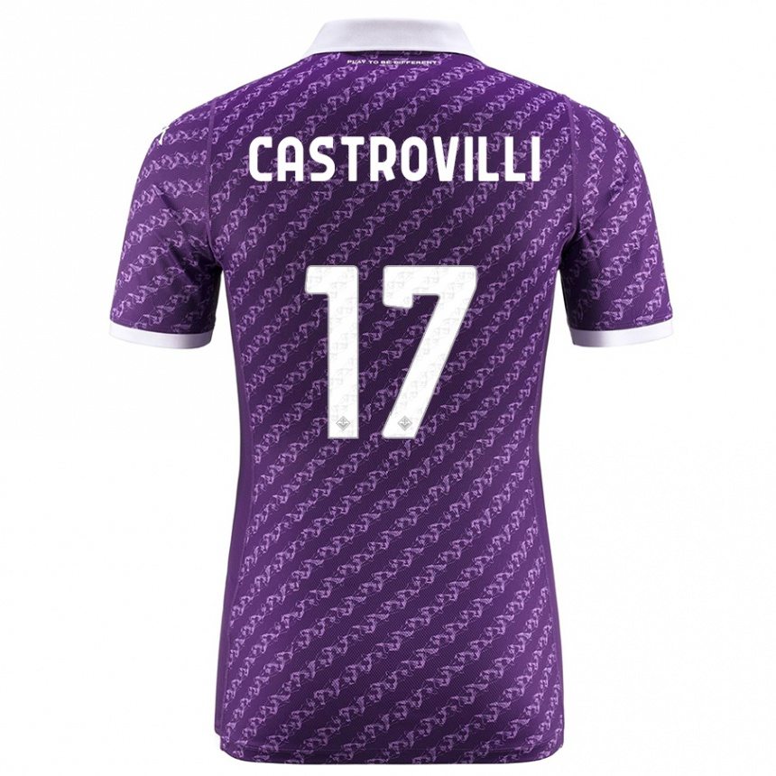 Vyrai Gaetano Castrovilli #17 Violetinė Namų Marškinėliai 2023/24 T-Shirt