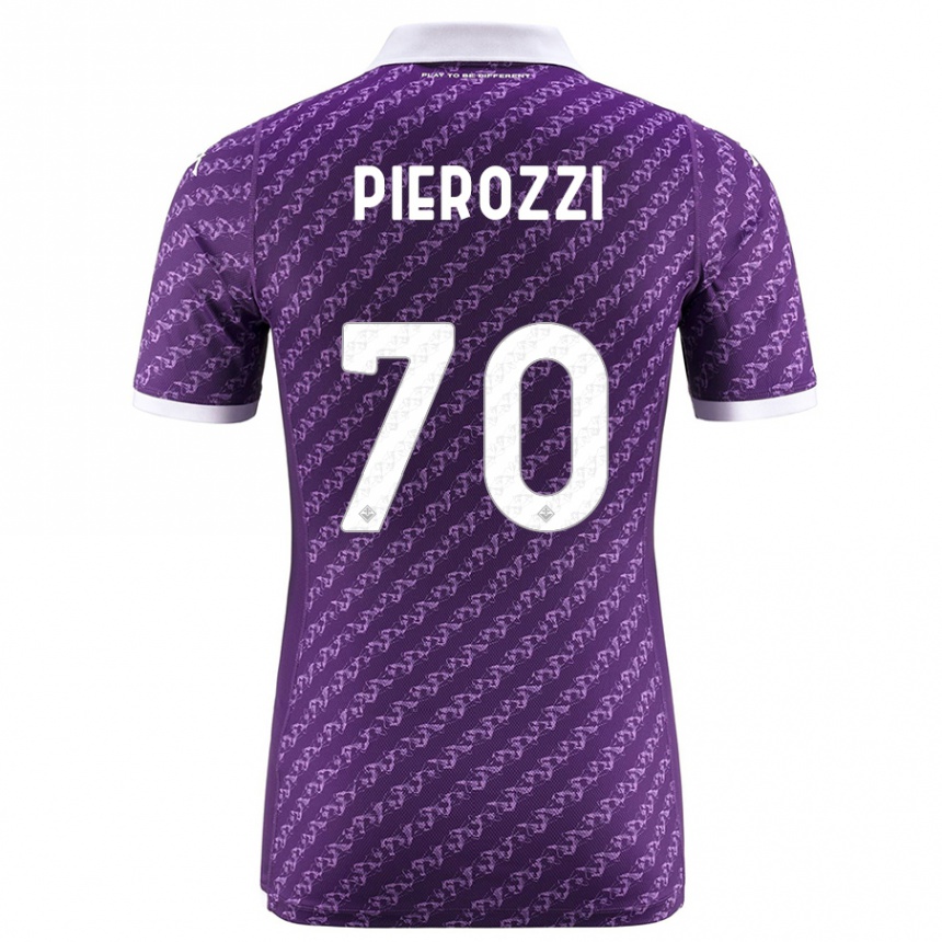 Vyrai Niccolò Pierozzi #70 Violetinė Namų Marškinėliai 2023/24 T-Shirt