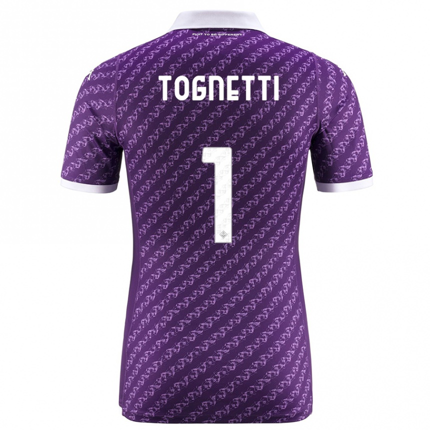 Vyrai Laerte Tognetti #1 Violetinė Namų Marškinėliai 2023/24 T-Shirt