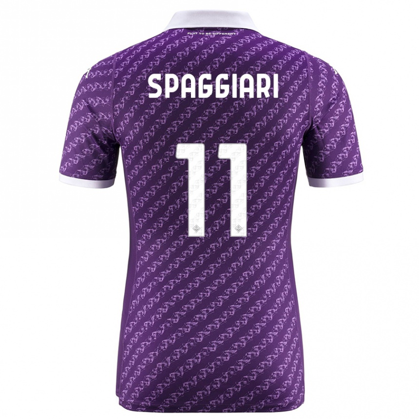 Vyrai Riccardo Spaggiari #11 Violetinė Namų Marškinėliai 2023/24 T-Shirt