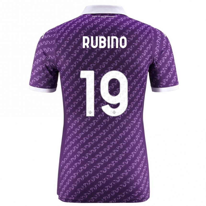 Vyrai Tommaso Rubino #19 Violetinė Namų Marškinėliai 2023/24 T-Shirt