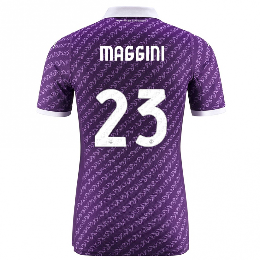 Vyrai Filippo Maggini #23 Violetinė Namų Marškinėliai 2023/24 T-Shirt