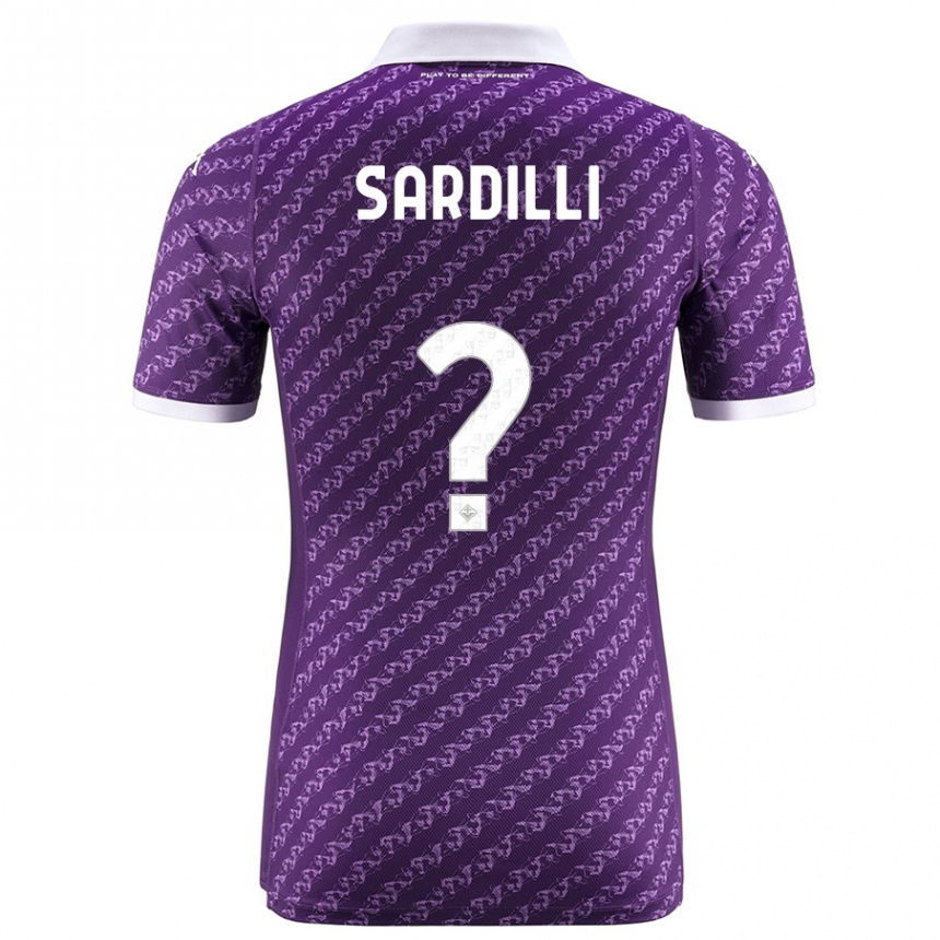 Vyrai Davide Sardilli #0 Violetinė Namų Marškinėliai 2023/24 T-Shirt