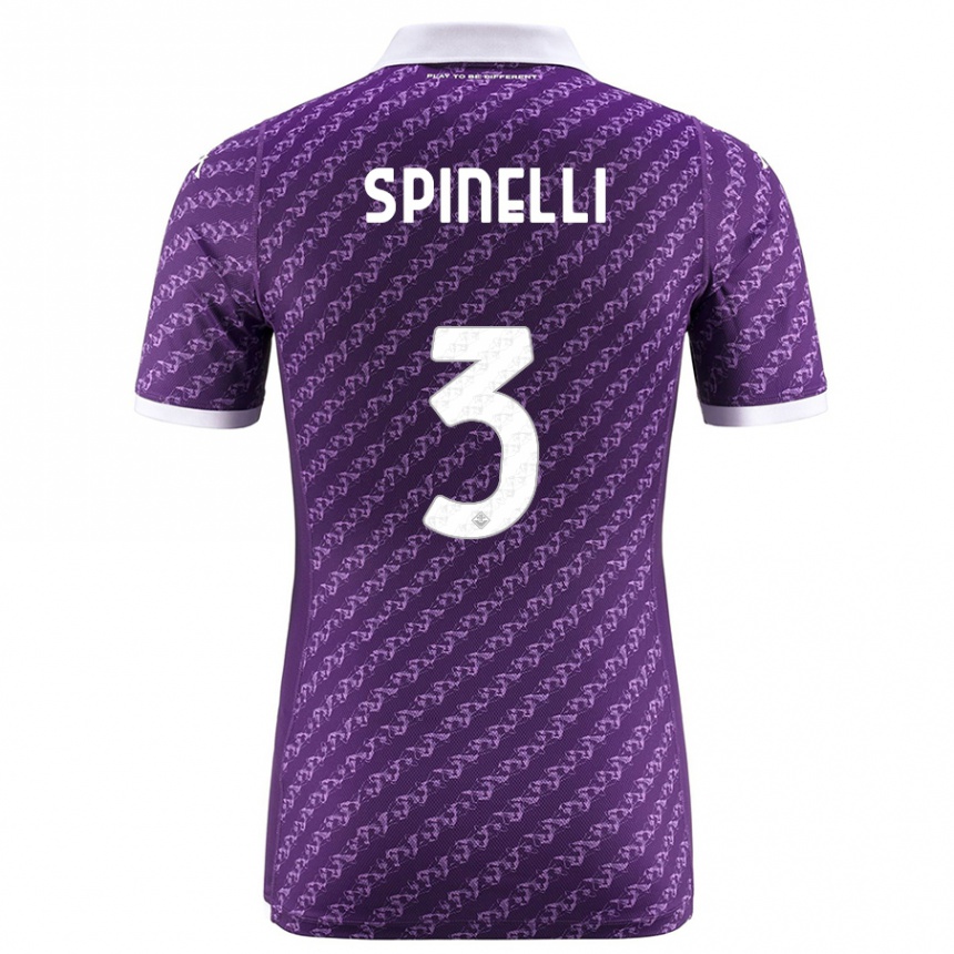 Vyrai Giorgia Spinelli #3 Violetinė Namų Marškinėliai 2023/24 T-Shirt