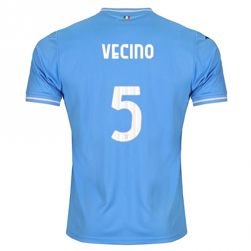 Vyrai Matías Vecino #5 Mėlyna Namų Marškinėliai 2023/24 T-Shirt