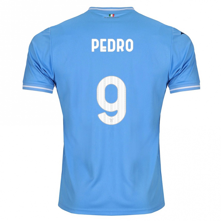 Vyrai Pedro #9 Mėlyna Namų Marškinėliai 2023/24 T-Shirt