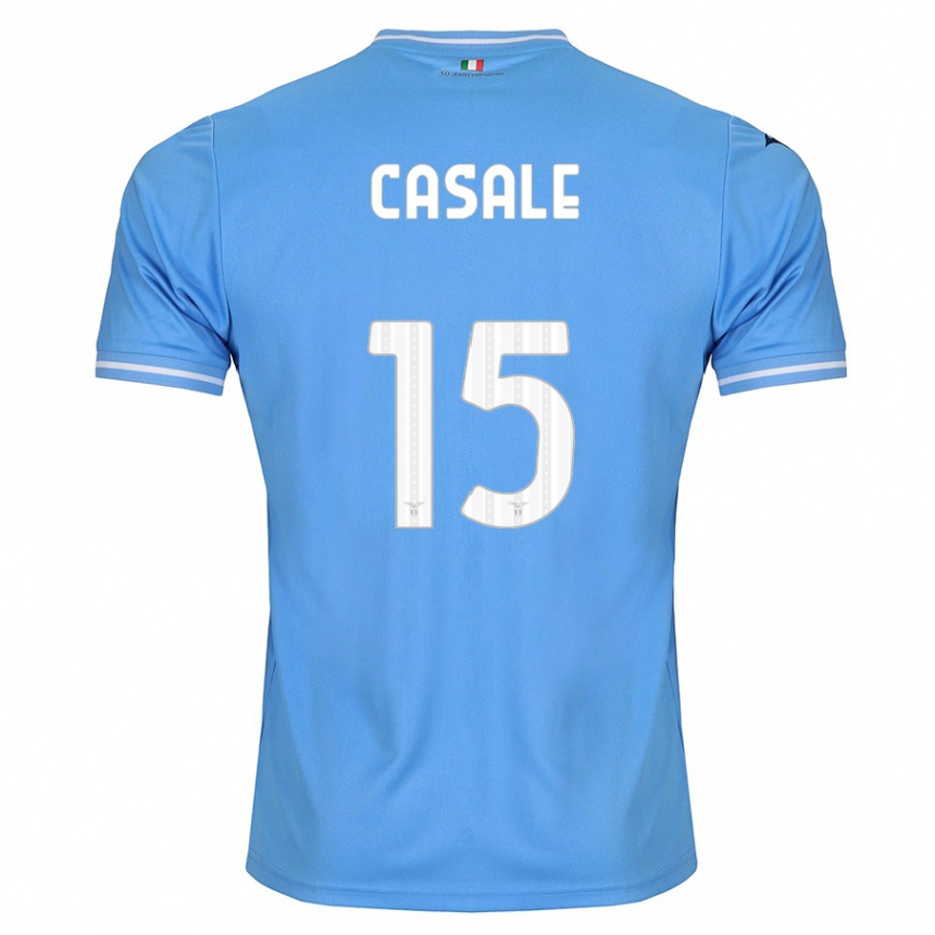 Vyrai Nicolò Casale #15 Mėlyna Namų Marškinėliai 2023/24 T-Shirt