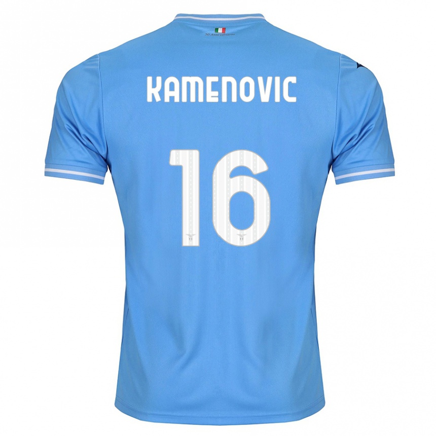 Vyrai Dimitrije Kamenović #16 Mėlyna Namų Marškinėliai 2023/24 T-Shirt