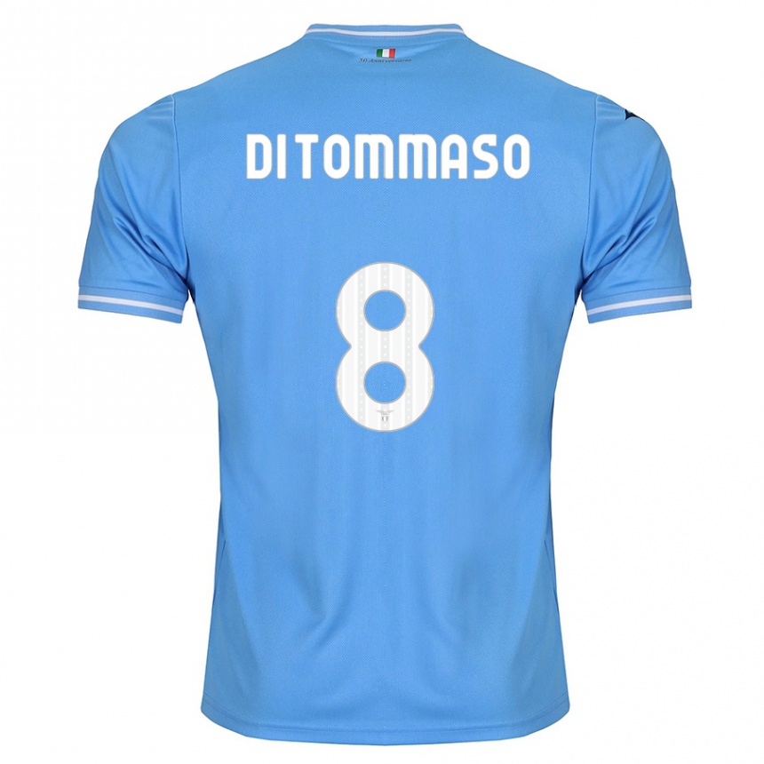 Vyrai Leonardo Di Tommaso #8 Mėlyna Namų Marškinėliai 2023/24 T-Shirt