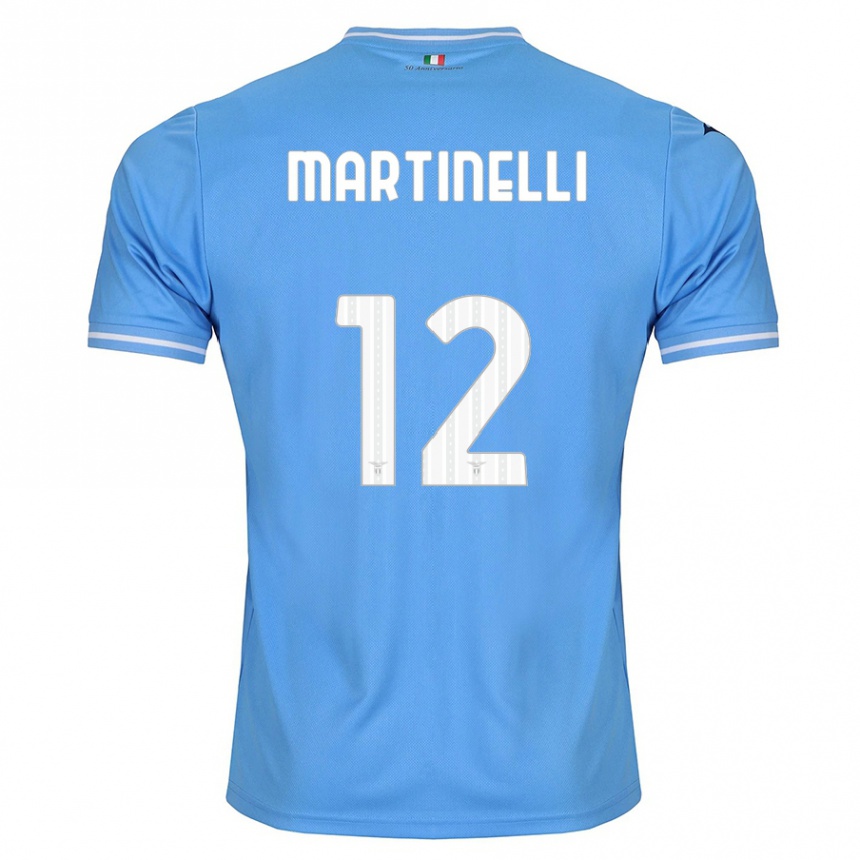 Vyrai Leonardo Martinelli #12 Mėlyna Namų Marškinėliai 2023/24 T-Shirt