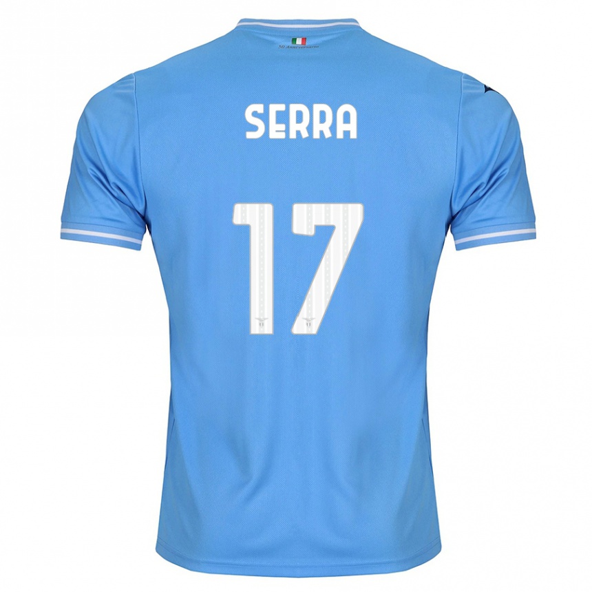 Vyrai Federico Serra #17 Mėlyna Namų Marškinėliai 2023/24 T-Shirt