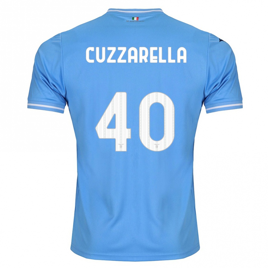 Vyrai Cristian Cuzzarella #40 Mėlyna Namų Marškinėliai 2023/24 T-Shirt