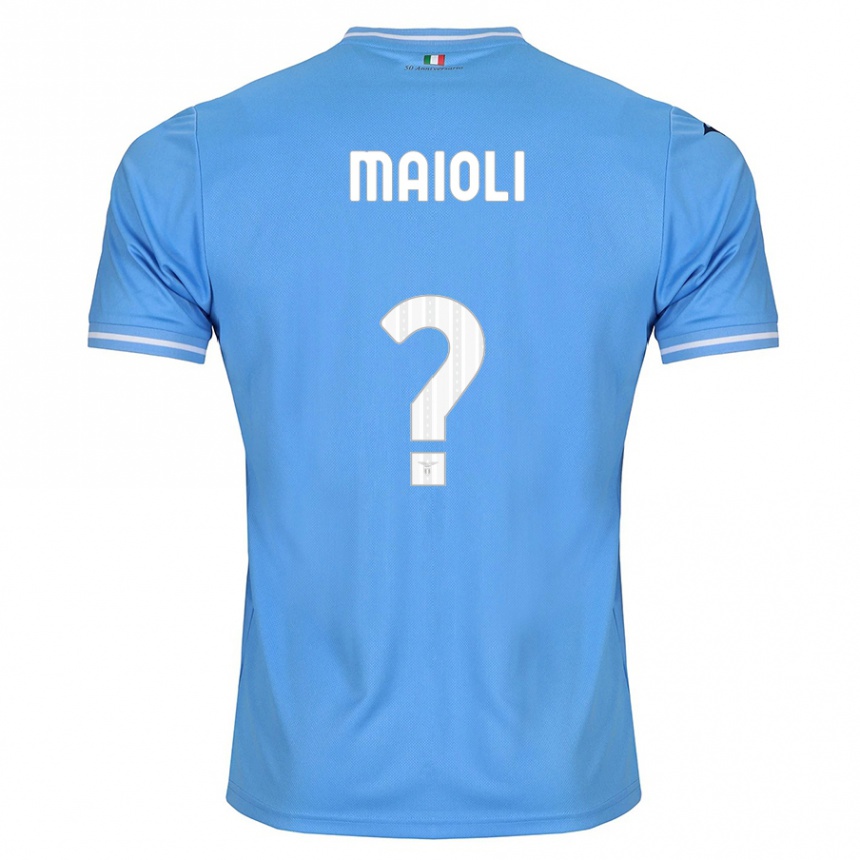 Vyrai Francesco Maioli #0 Mėlyna Namų Marškinėliai 2023/24 T-Shirt