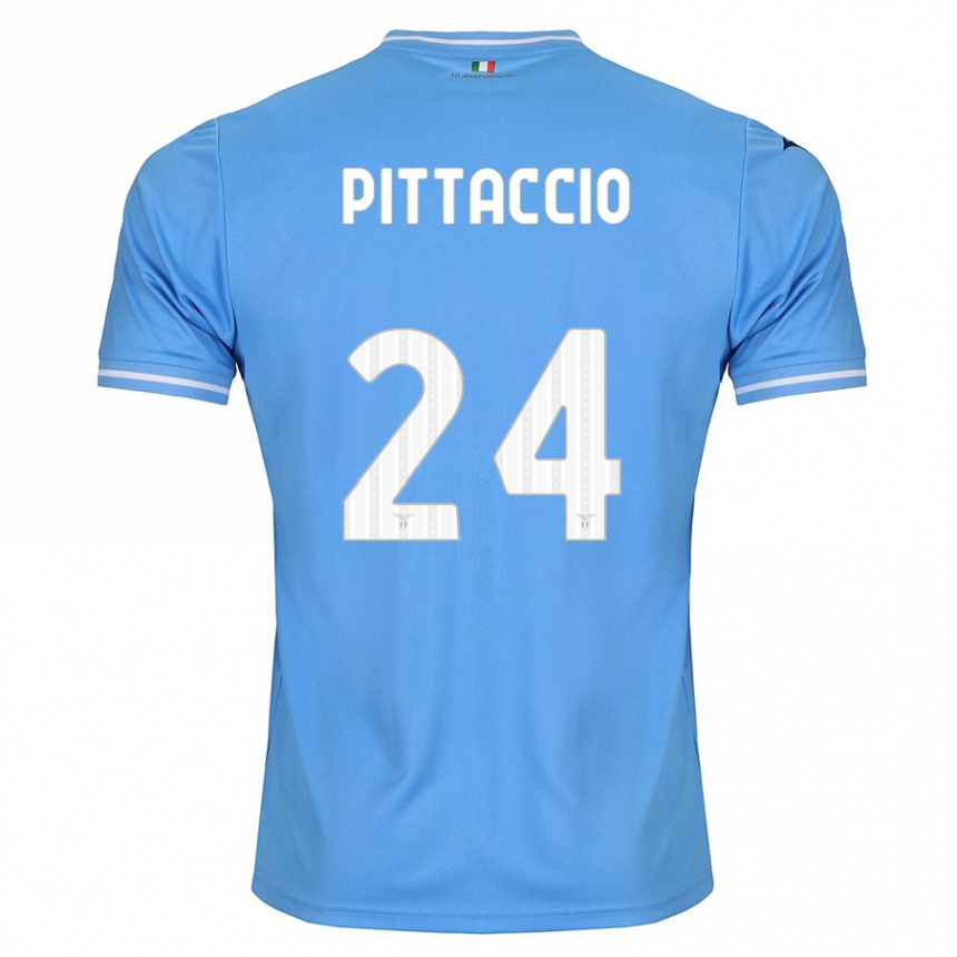 Vyrai Francesca Pittaccio #24 Mėlyna Namų Marškinėliai 2023/24 T-Shirt