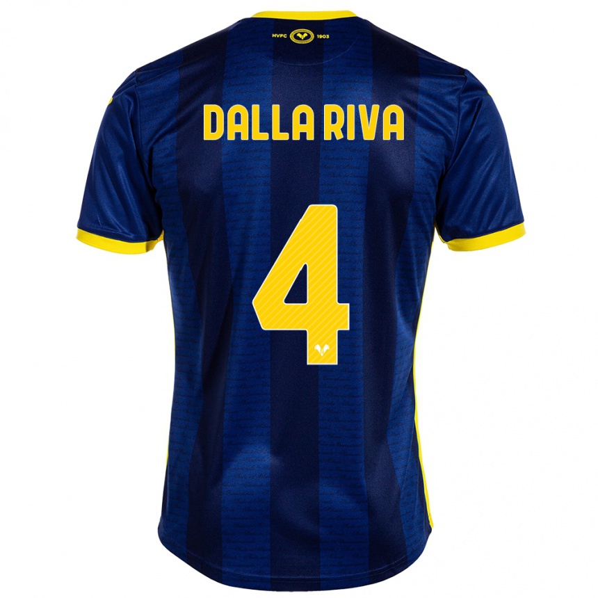 Vyrai Stefano Dalla Riva #4 Karinis Jūrų Laivynas Namų Marškinėliai 2023/24 T-Shirt