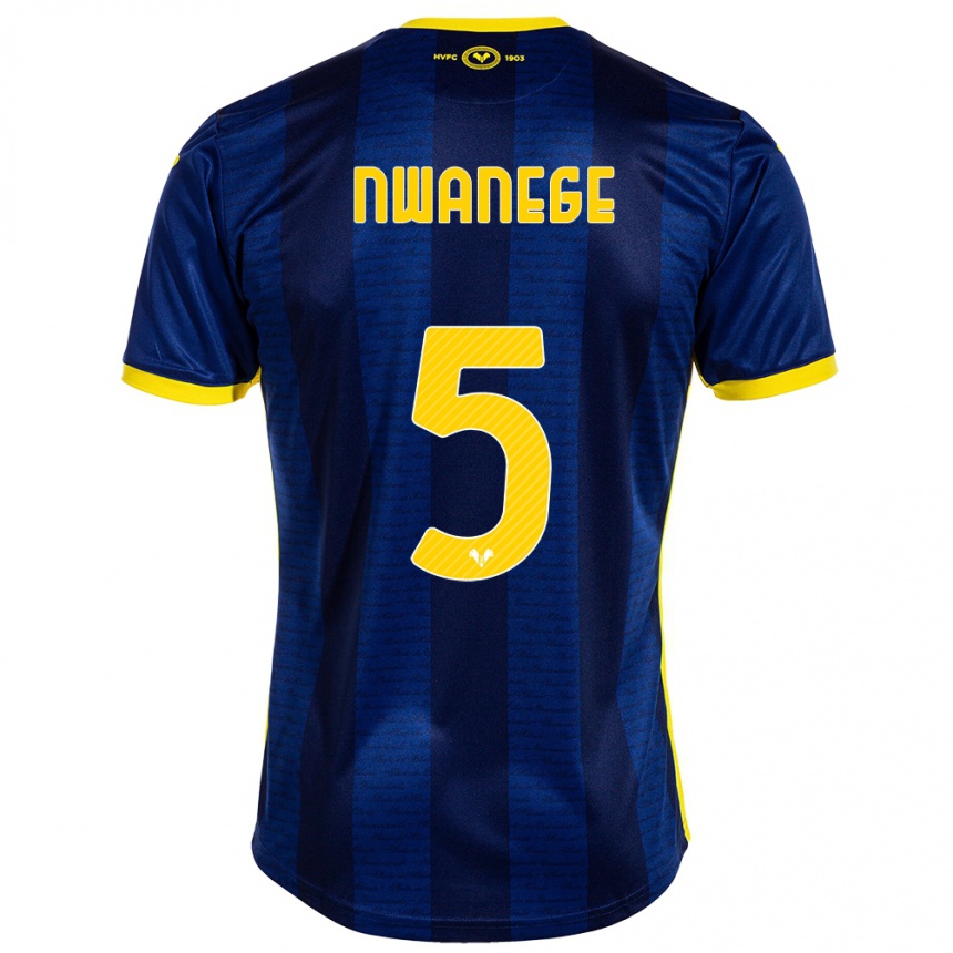 Vyrai Karlson Nwanege #5 Karinis Jūrų Laivynas Namų Marškinėliai 2023/24 T-Shirt