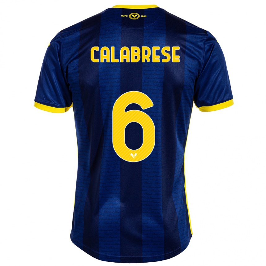 Vyrai Nicolò Calabrese #6 Karinis Jūrų Laivynas Namų Marškinėliai 2023/24 T-Shirt