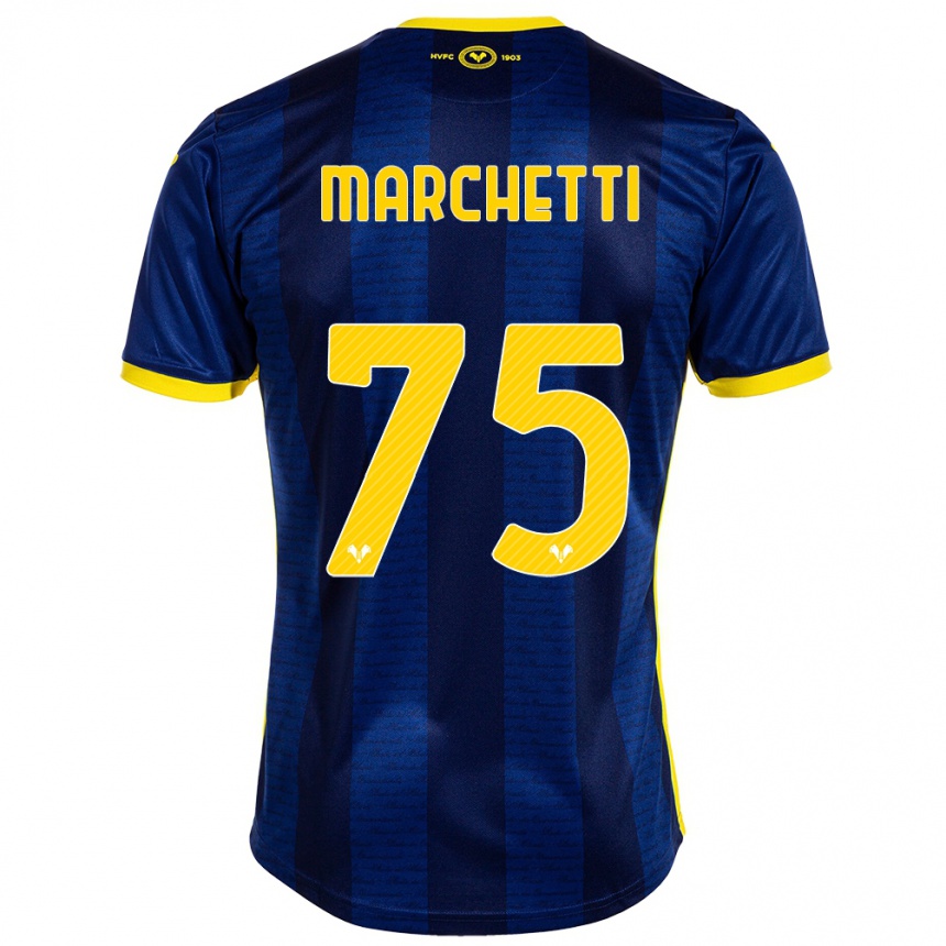 Vyrai Nicolò Marchetti #75 Karinis Jūrų Laivynas Namų Marškinėliai 2023/24 T-Shirt