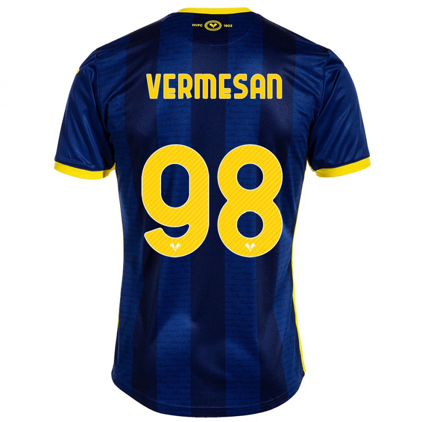 Vyrai Ioan Vermesan #98 Karinis Jūrų Laivynas Namų Marškinėliai 2023/24 T-Shirt