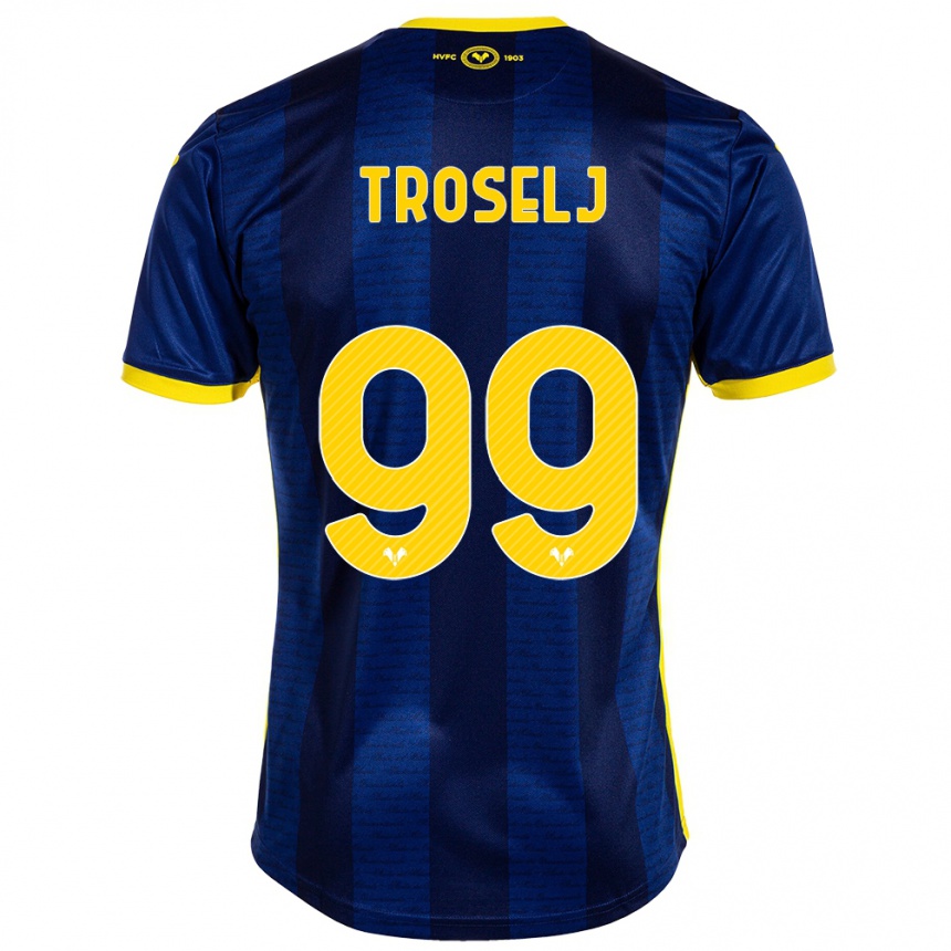 Vyrai Ethan Troselj #99 Karinis Jūrų Laivynas Namų Marškinėliai 2023/24 T-Shirt