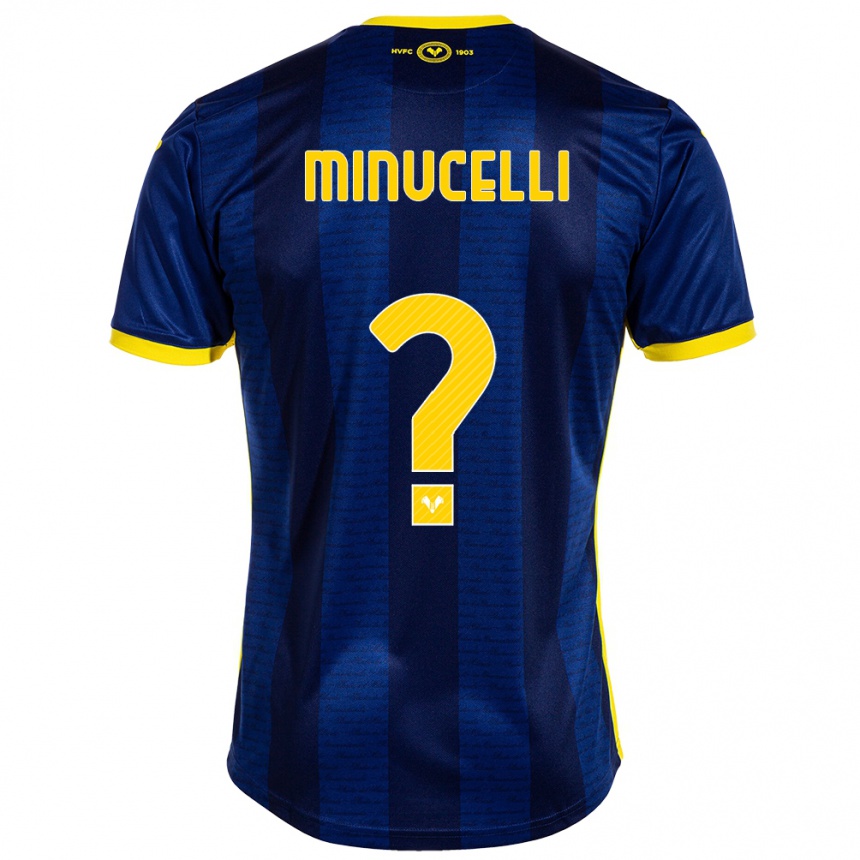 Vyrai Enrico Minucelli #0 Karinis Jūrų Laivynas Namų Marškinėliai 2023/24 T-Shirt