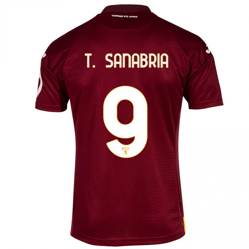 Vyrai Antonio Sanabria #9 Tamsiai Raudona Namų Marškinėliai 2023/24 T-Shirt