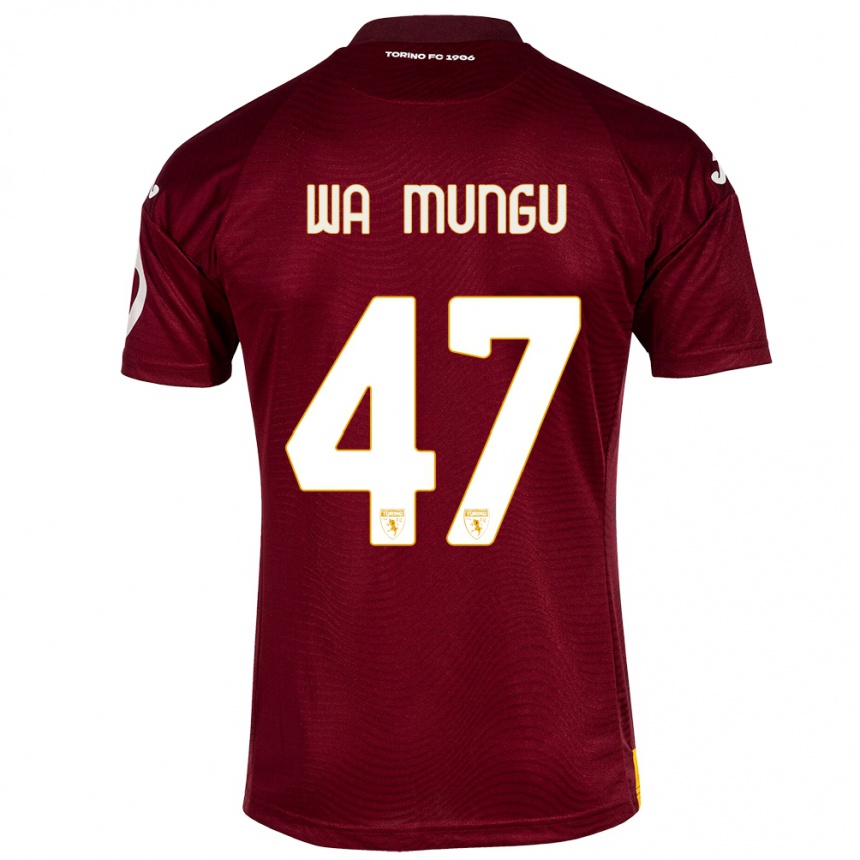Vyrai Vimoj Muntu Wa Mungu #47 Tamsiai Raudona Namų Marškinėliai 2023/24 T-Shirt