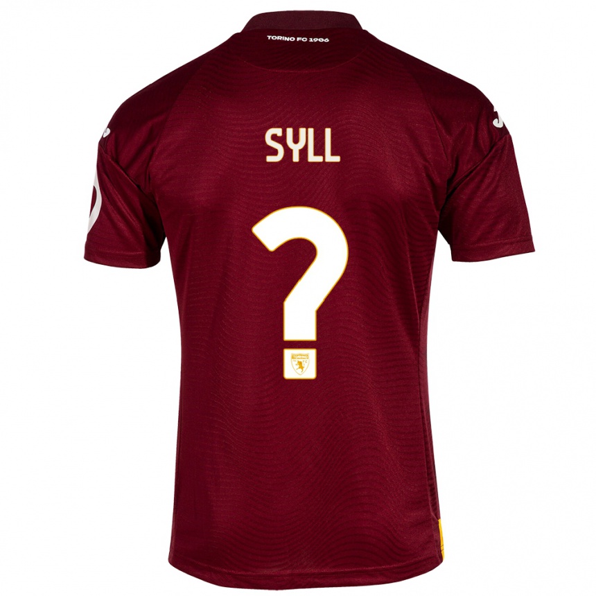 Vyrai Omar Syll #0 Tamsiai Raudona Namų Marškinėliai 2023/24 T-Shirt