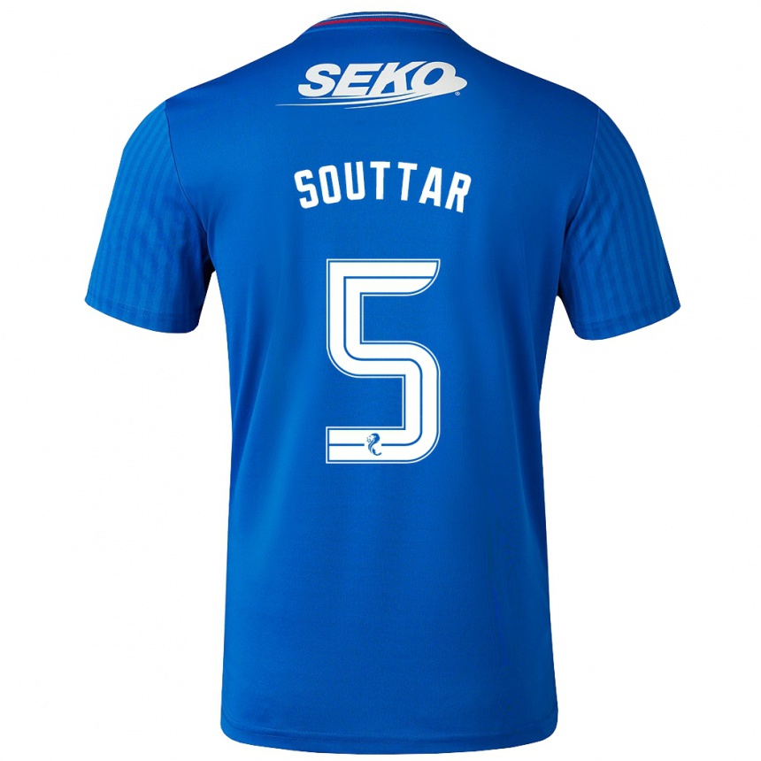 Vyrai John Souttar #5 Mėlyna Namų Marškinėliai 2023/24 T-Shirt