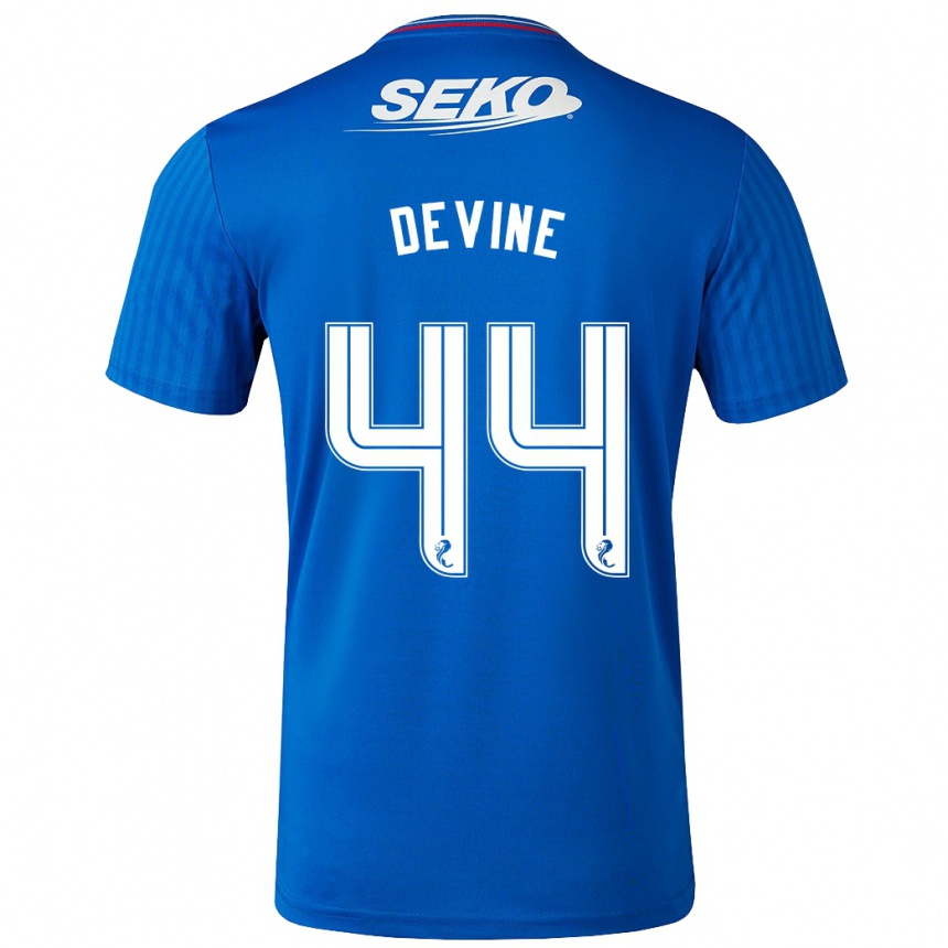 Vyrai Adam Devine #44 Mėlyna Namų Marškinėliai 2023/24 T-Shirt