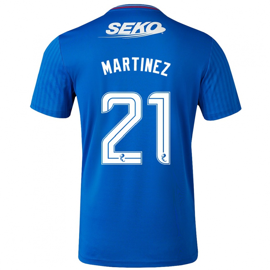 Vyrai Lisa Martinez #21 Mėlyna Namų Marškinėliai 2023/24 T-Shirt