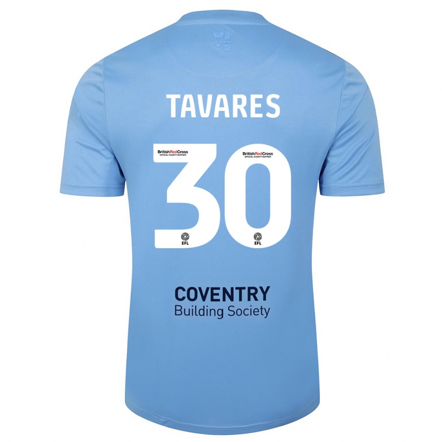 Vyrai Fábio Tavares #30 Dangaus Mėlynumo Namų Marškinėliai 2023/24 T-Shirt