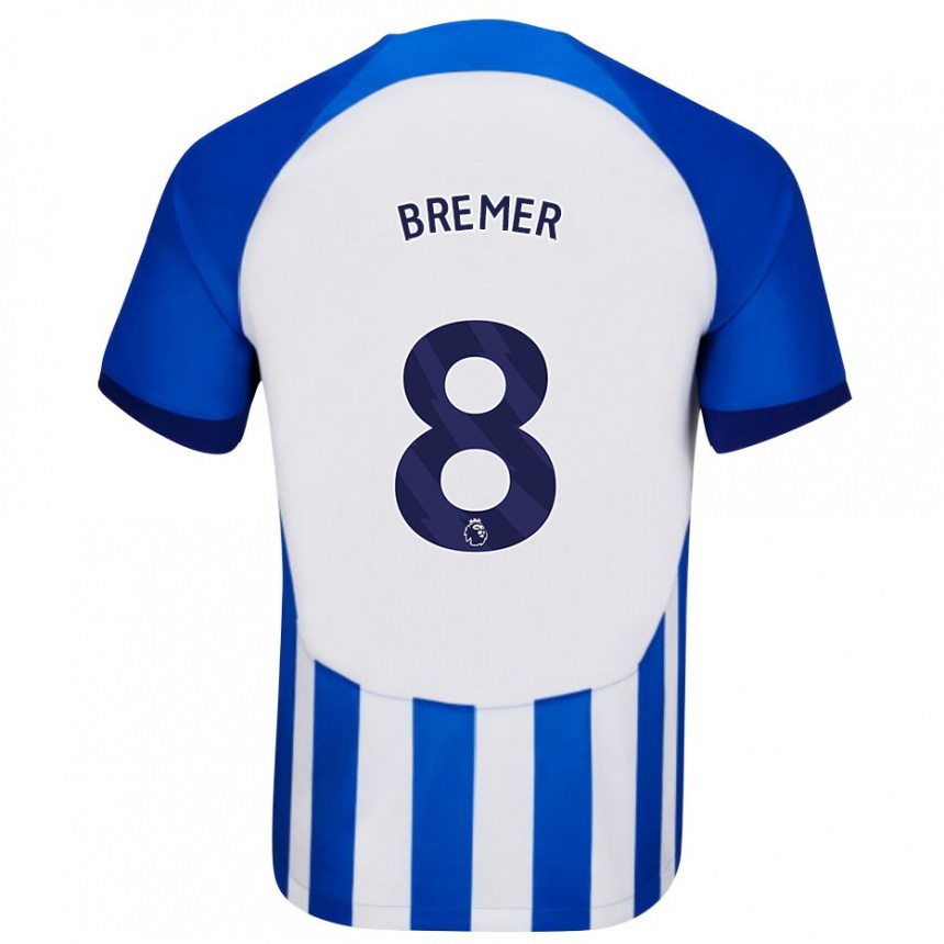 Vyrai Pauline Bremer #8 Mėlyna Namų Marškinėliai 2023/24 T-Shirt