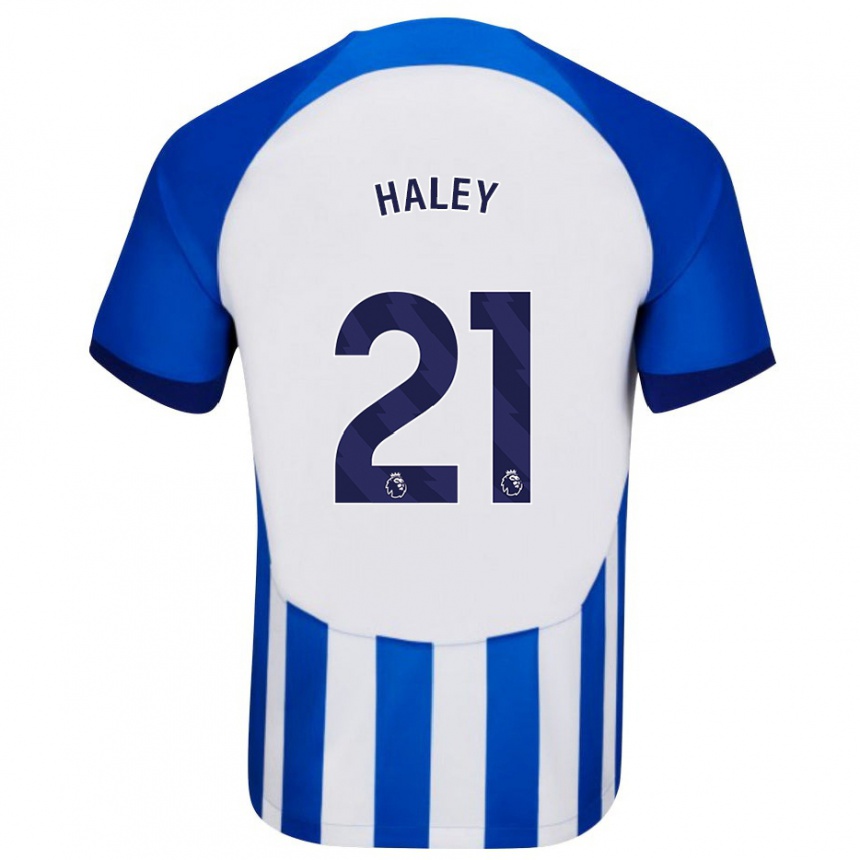 Vyrai Madison Haley #21 Mėlyna Namų Marškinėliai 2023/24 T-Shirt