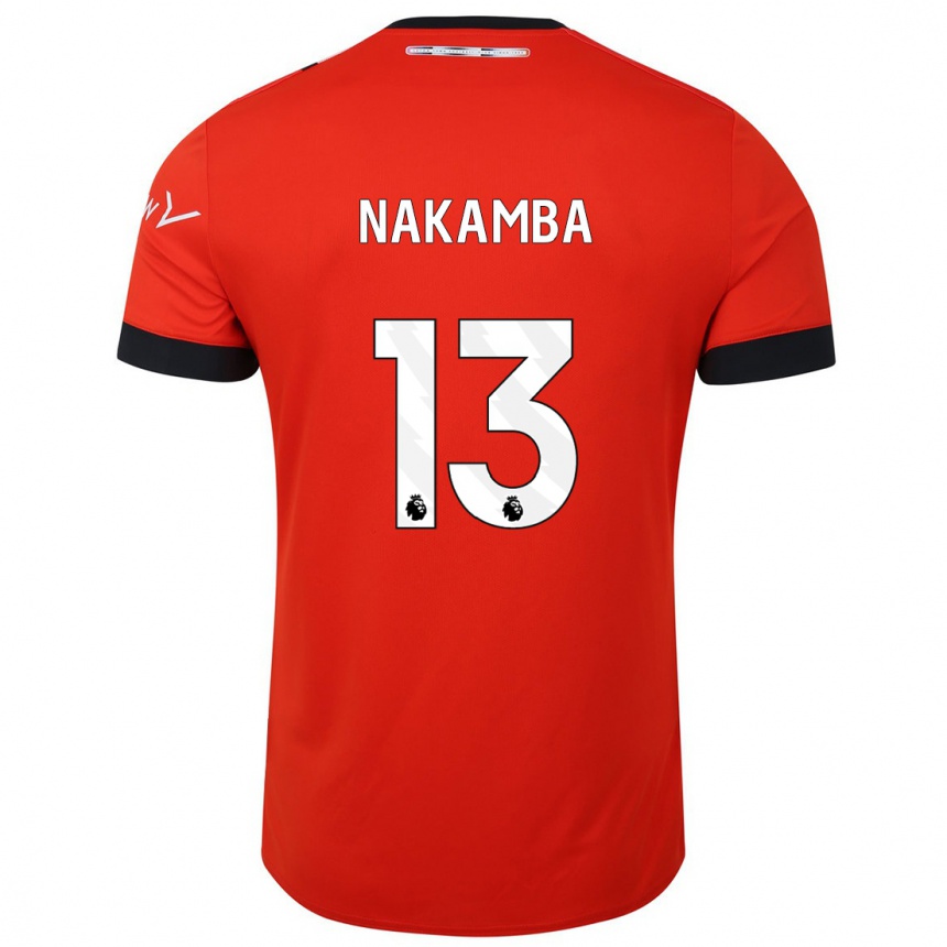 Vyrai Marvelous Nakamba #13 Raudona Namų Marškinėliai 2023/24 T-Shirt