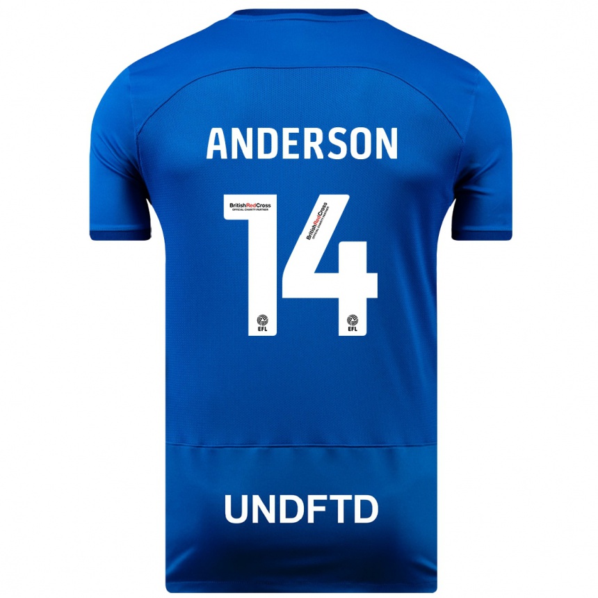 Vyrai Keshi Anderson #14 Mėlyna Namų Marškinėliai 2023/24 T-Shirt