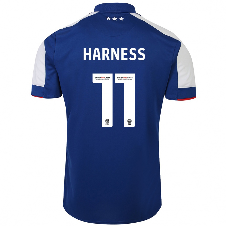 Vyrai Marcus Harness #11 Mėlyna Namų Marškinėliai 2023/24 T-Shirt