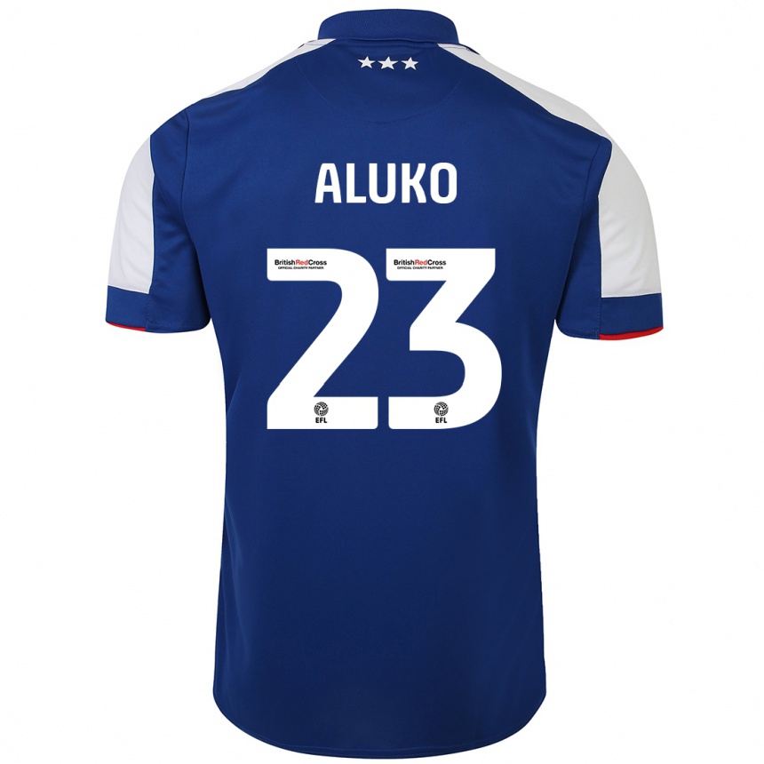 Vyrai Sone Aluko #23 Mėlyna Namų Marškinėliai 2023/24 T-Shirt