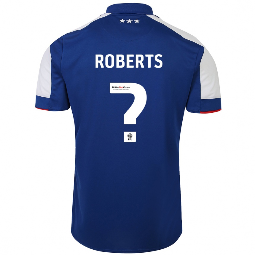 Vyrai Mathaeus Roberts #0 Mėlyna Namų Marškinėliai 2023/24 T-Shirt