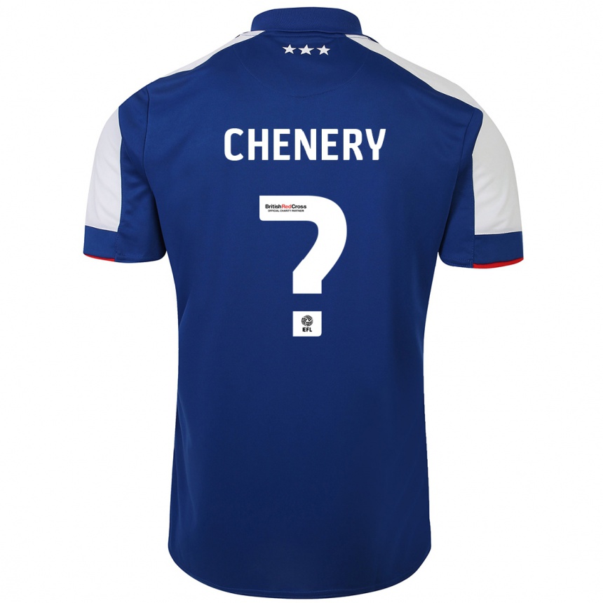 Vyrai George Chenery #0 Mėlyna Namų Marškinėliai 2023/24 T-Shirt