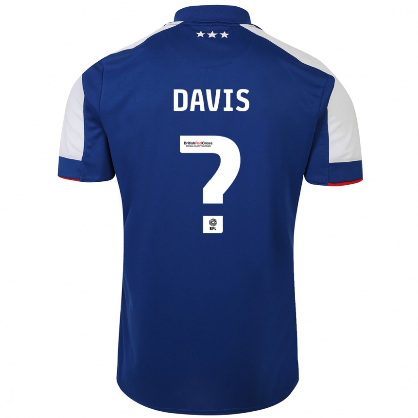 Vyrai Oli Davis #0 Mėlyna Namų Marškinėliai 2023/24 T-Shirt