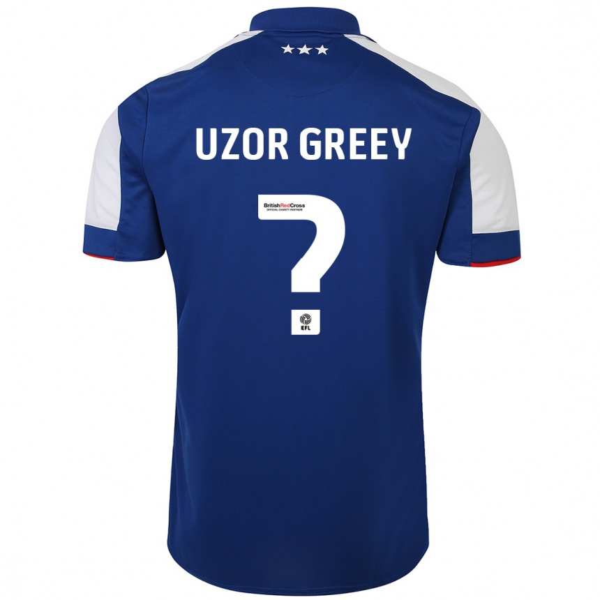 Vyrai Chuks Uzor-Greey #0 Mėlyna Namų Marškinėliai 2023/24 T-Shirt