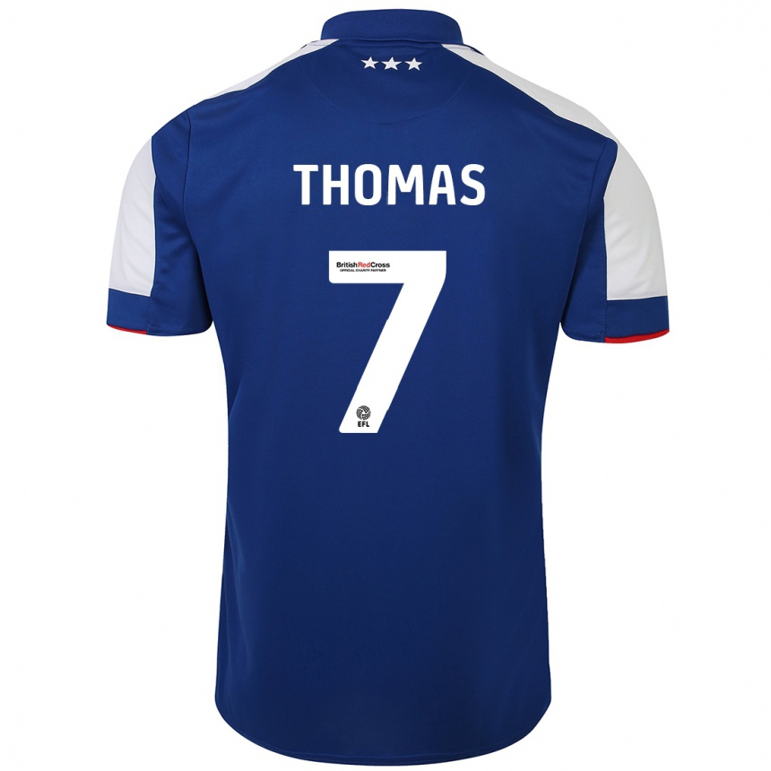 Vyrai Natasha Thomas #7 Mėlyna Namų Marškinėliai 2023/24 T-Shirt