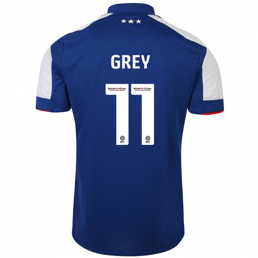 Vyrai Anna Grey #11 Mėlyna Namų Marškinėliai 2023/24 T-Shirt