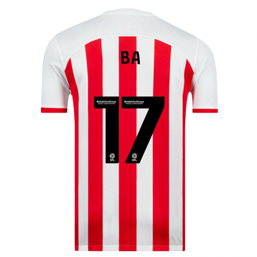 Vyrai Abdoullah Ba #17 Baltas Namų Marškinėliai 2023/24 T-Shirt